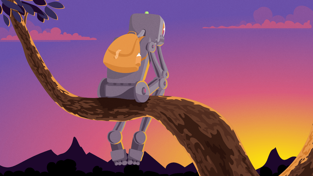Sunset Robot Artwork